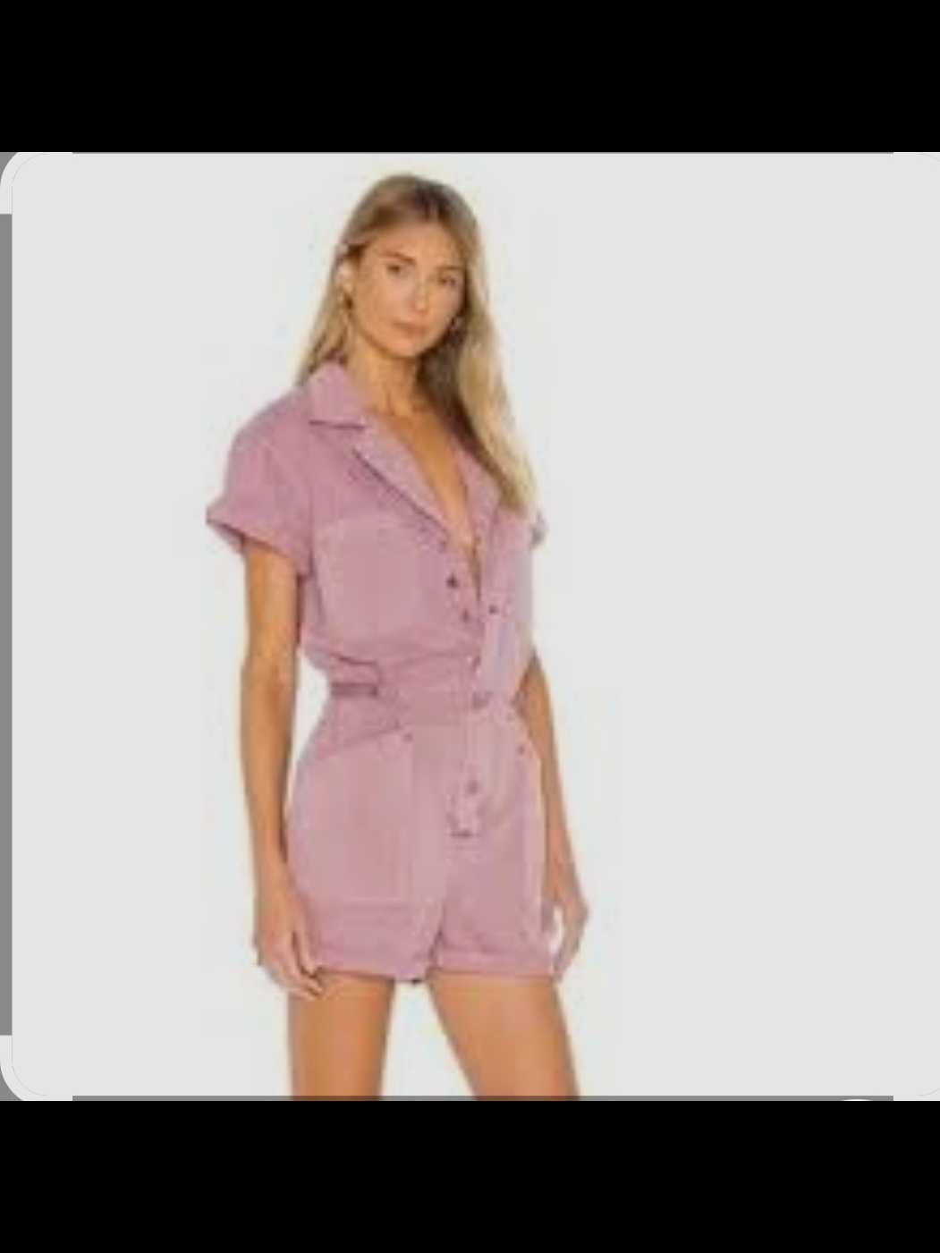 Pistola Lilac Dust Short-Sleeve Utility Romper Medium